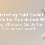 Icons of ROI, megaphone, and chart surrounding centered blog title
