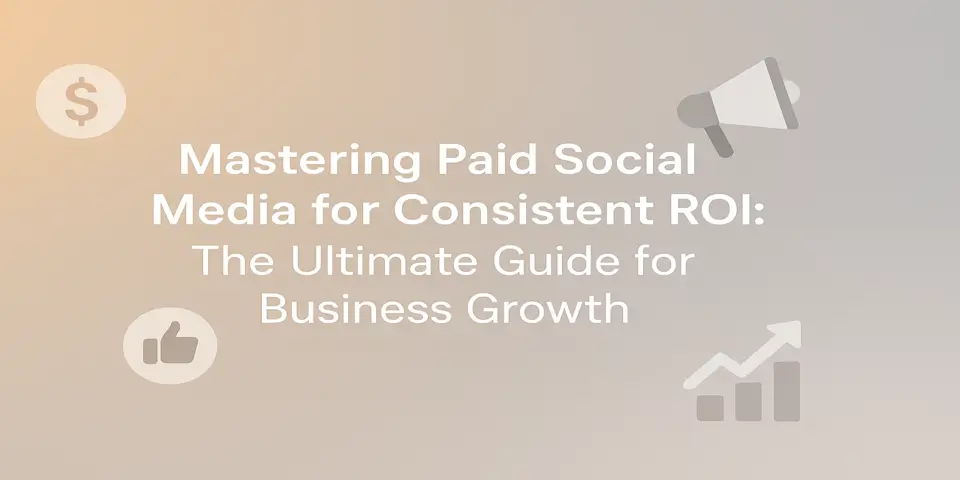 Visual framework of paid social media strategy and ROI.