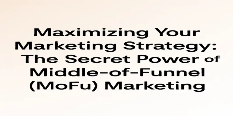 Visual metaphor for MoFu strategies using funnel and target icons.