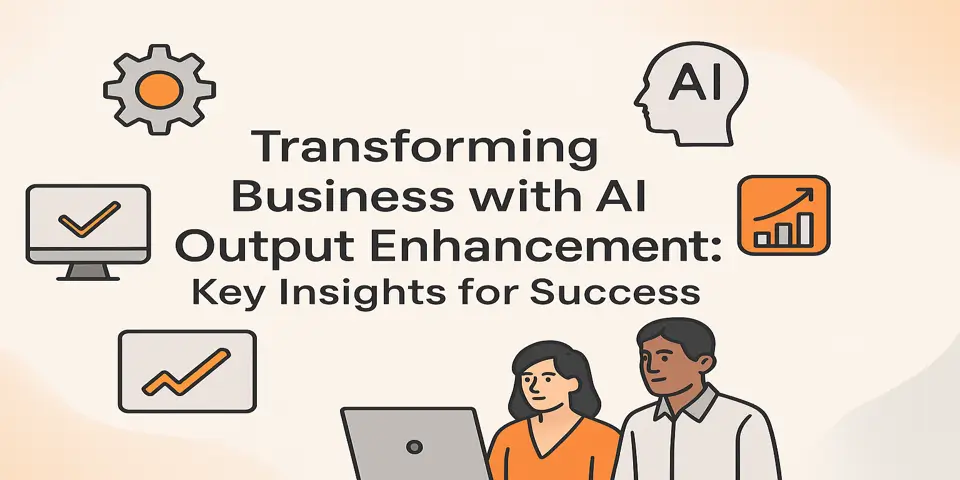  AI output enhancement presented as the future of business success.