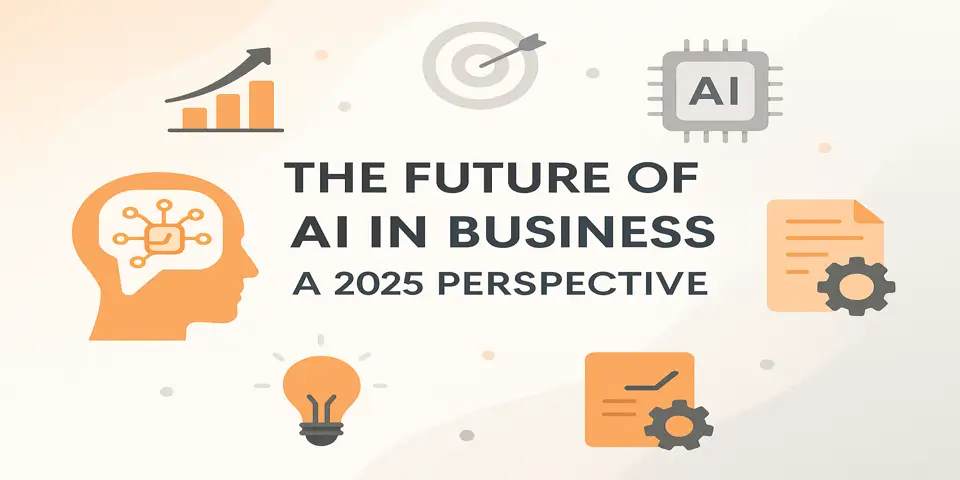 Centralized AI business concept with futuristic elements and clear title text