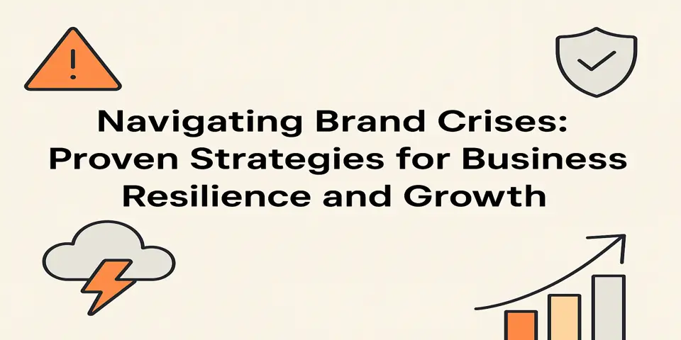 Banner graphic with business crisis symbols and centered title text.