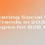 Bold header design highlighting social media trends for B2B in 2025.