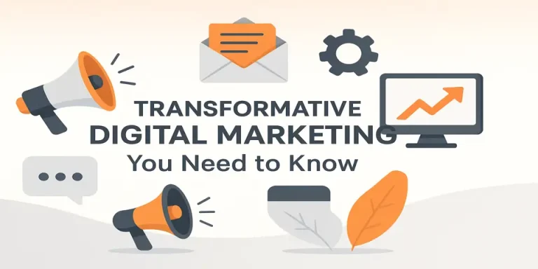 transformative digital marketing tactics displayed with clean modern design elements