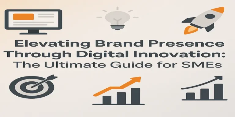 A professional SME owner working on digital tools to improve brand presence.