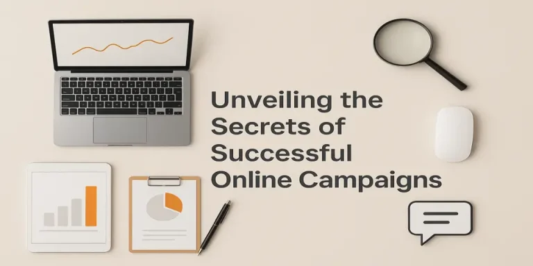 Focused professional analyzing campaign performance for successful online campaigns
