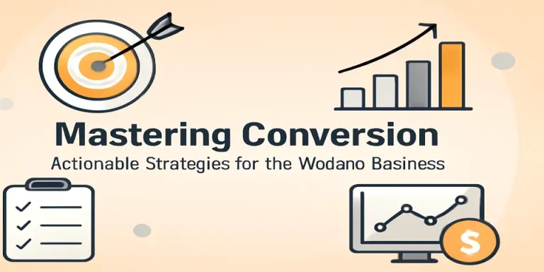 Minimalist banner with centered blog title showcasing conversion strategies.
