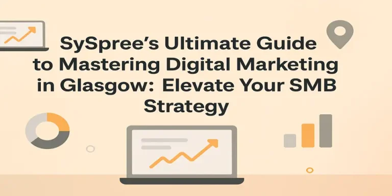 Confident marketer holding laptop and giving thumbs up for digital marketing success