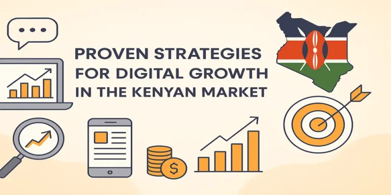 Business professional analyzing digital growth strategy for the Kenyan market using modern web tools.