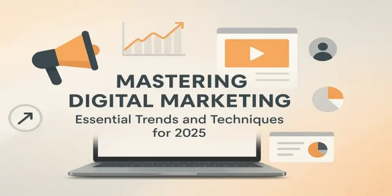 Focused professional planning digital marketing strategy on laptop