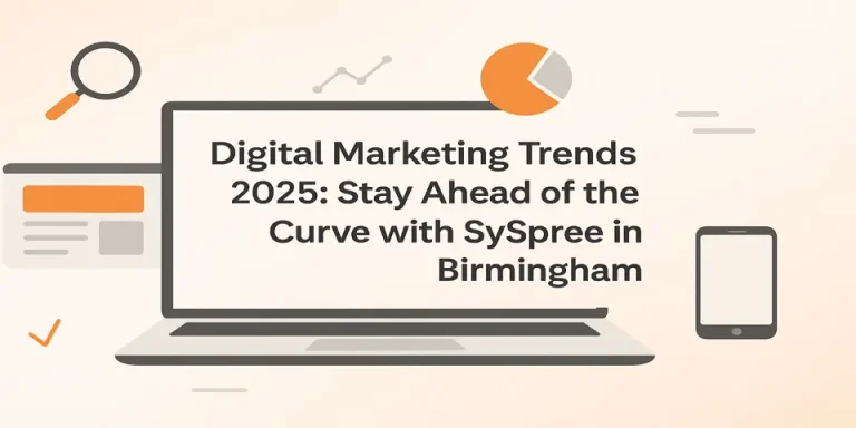 Focused marketing expert analyzing digital trends on a laptop