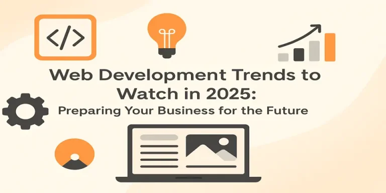 Modern web design icons illustrating 2025 web trends and digital innovation