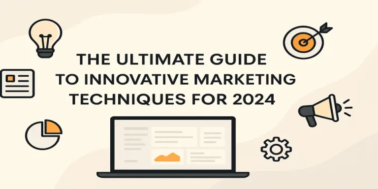 Clean banner displaying blog title aligned with innovative marketing themes.