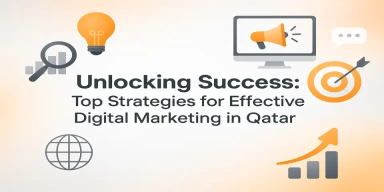 Strategic digital growth concepts with marketing icons in a modern layout