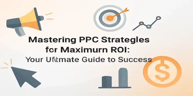 Focused business professional working on PPC strategy using laptop and digital tools