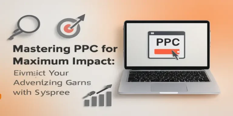 Marketing professionals collaborating on a successful PPC strategy with a laptop.