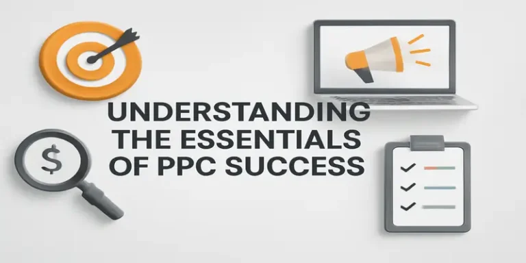 Understanding PPC success with a laptop displaying essential metrics.