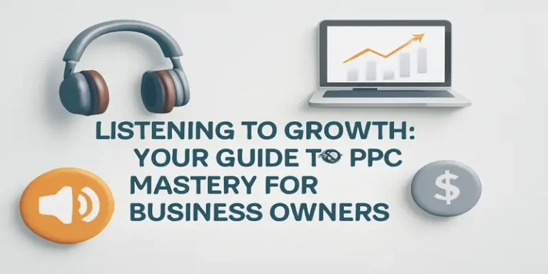 Guide to PPC mastery with a laptop displaying PPC performance data.