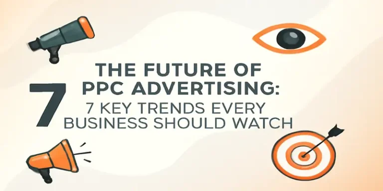 PPC advertising trends for the future including target and megaphone icons.