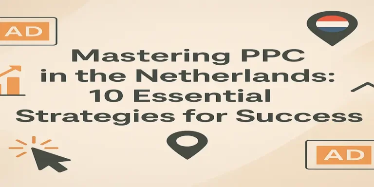 Featured PPC in Netherlands image with charts and strategy icons