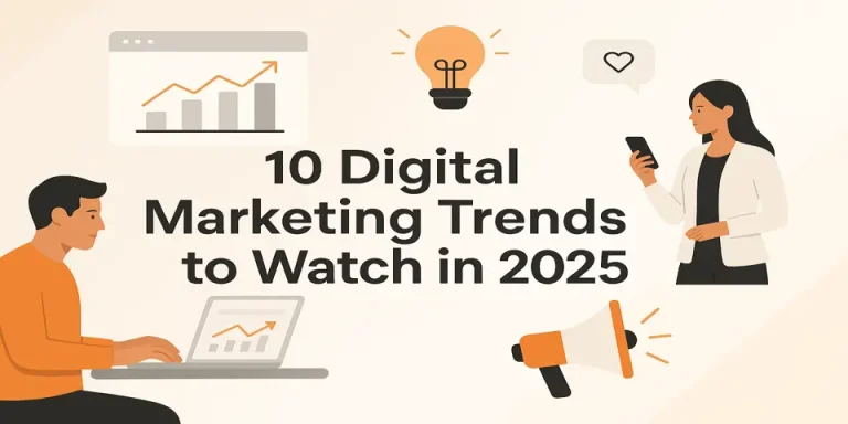 Marketing professional analyzing digital marketing trends for 2025 using visual data