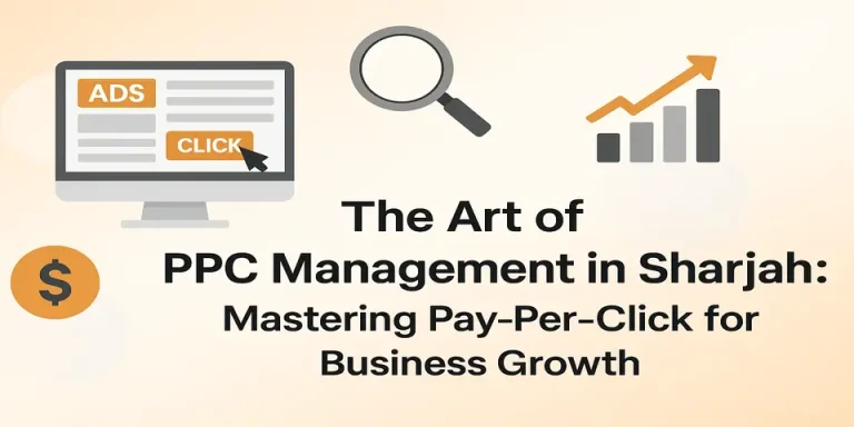 PPC Management in Sharjah visual with business growth elements