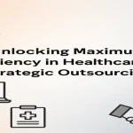 Healthcare efficiency with outsourcing blog title design